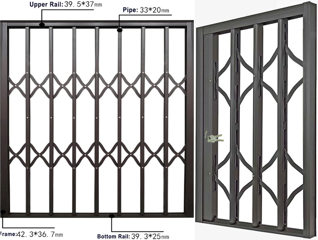New Design Burglar Proof Aluminium Sliding Window Grill Design Price