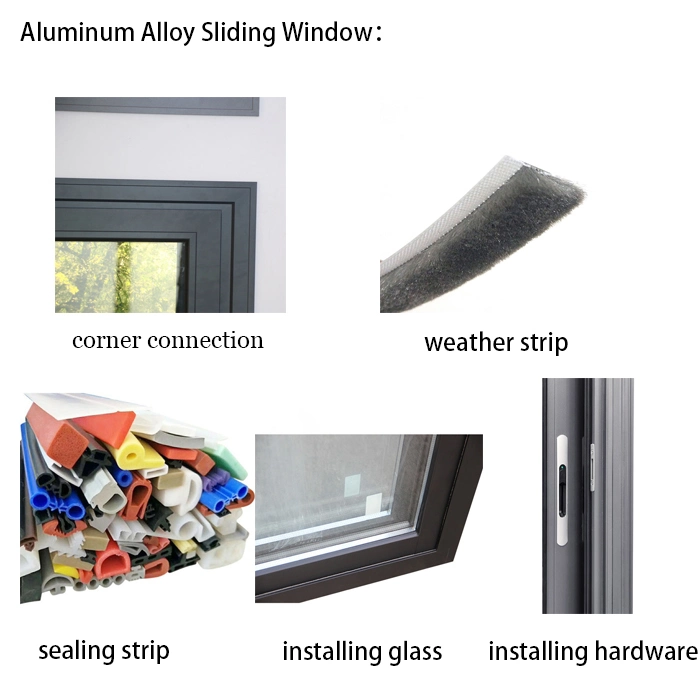 Aluminium Mosquito Net Window Grill with Frame Aluminium Sliding Window with Grill Inside Aluminum Alloy Windows for Sale