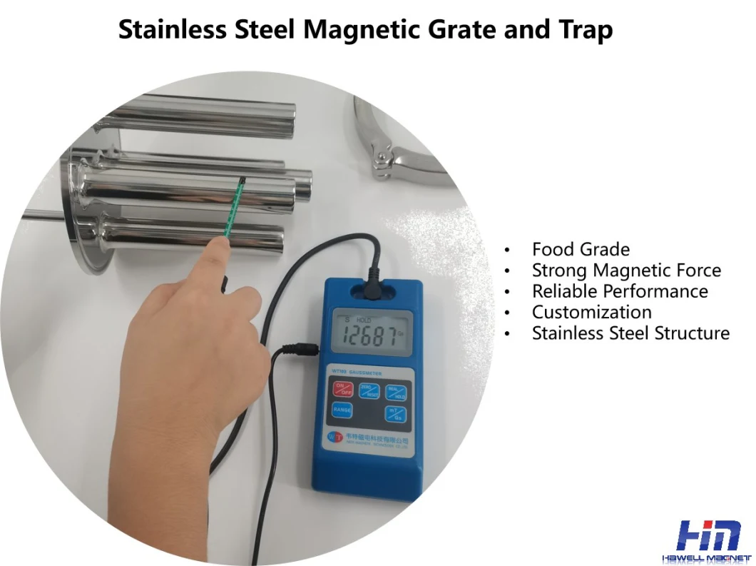 Hopper Neodymium Material Strong Magnet Clamp 12000 Flange Grate Bar Separator Oil Food Industrial Grade 304 316 Filter Liquid Magnetic Trap